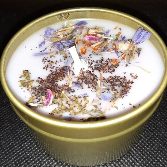 HAND crafted ALL NATURAL ZEN-ME CANDLE-LILAC - Picture 3 of 4